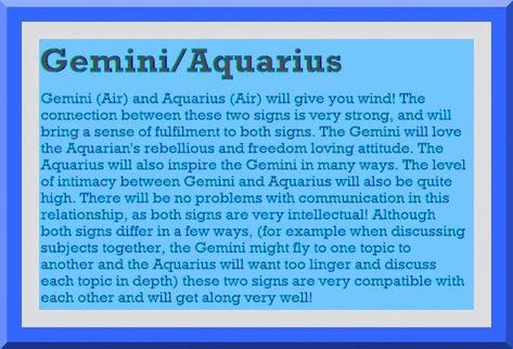 Aquarius And Gemini Compatibility, Aquarius Love Match, Aquarius Compatibility, Gemini Compatibility, Horoscope Love Matches, Aquarius Truths, Aquarius Life, Gemini Quotes, Gemini And Aquarius