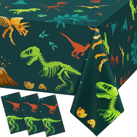 Dinosaur Birthday Table, Dinosaur Table, Birthday Classroom, Dinosaur Party Decorations, Dinosaur Party Supplies, Dinosaur Birthday Party Decorations, Dinosaur Theme Party, Party Table Cloth, Birthday Table