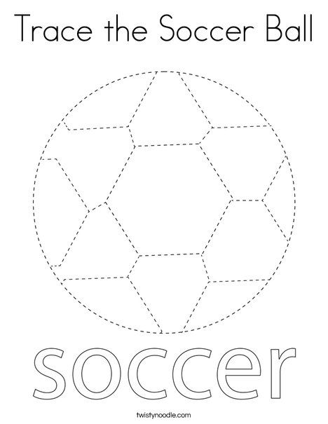 Trace the Soccer Ball Coloring Page - Twisty Noodle Preschool Soccer Crafts, Sports Ball Crafts For Preschoolers, Soccer Ball Crafts Preschool, Soccer Crafts For Toddlers, Volleyball Crafts For Kids, Soccer Ball Crafts For Toddlers, Soccer Craft Ideas, Ball Theme Art Preschool, Soccer Crafts For Preschool