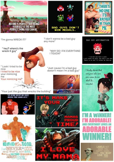 Wreck It Ralph Quotes, Wreck It Ralph, Bad Guy, Affirmations, Quotes