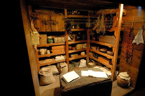 212-20071008NX_Barcelona-Raval-Museu Maritim-Sailing Ship-Repro of Galley Stores, via Flickr. Pirate Ship Galley, 18th Century Ship, Ship Interior, Boat Restaurant, Pirate Boats, Navi A Vela, Fairy House Crafts, Sheboygan Wisconsin, Boat Projects