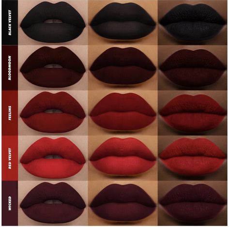 Classy Edgy, Top Five, Sweet Scents, Matte Liquid Lipstick, One Set, Liquid Lipstick, Black Velvet, Red Velvet, Wicked