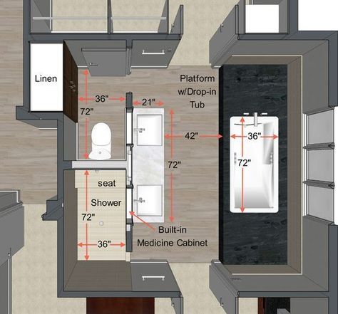 Master Bath Layout, Contemporary Floor Plans, Simple Bathroom Designs, Bathroom Planner, Bathroom Plans, Bathroom Floor Plans, Cheap Bathrooms, Bad Inspiration, Bathroom Layout