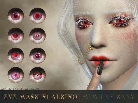 The Sims Resource - Albino Eye Mask N1 Ts4 Skin, Sims 4 Cc Eyes, The Sims 4 Download, Sims 4 Update, Sims4 Cc, Sims 4 Cas, Sims Community, Cc Sims, Sims 4 Game