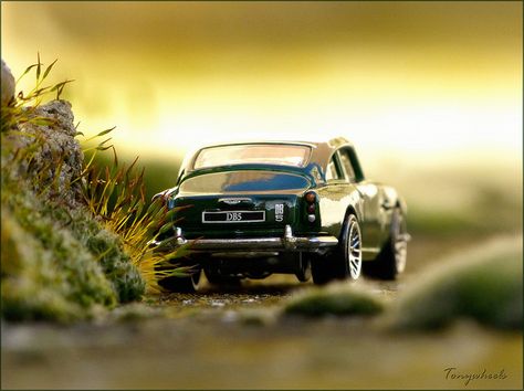 Miniature Photography, Aston Martin Db5, Miniature Cars, Figure Photography, Matchbox Cars, Compact Camera, Panasonic Lumix, Photo Of The Day, Page Facebook