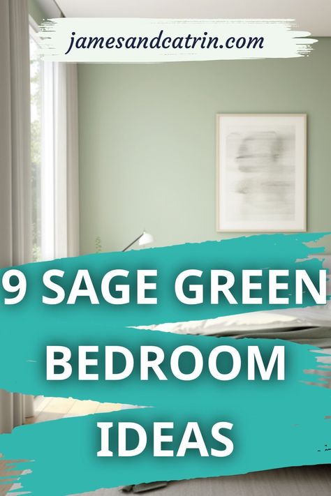 Explore our top picks for sage green bedroom ideas to infuse your sleeping quarters with a breath of fresh air 🌿. This versatile hue pairs beautifully with natural wood, soft whites, and metallic accents, offering endless possibilities for a chic, nature-inspired retreat. Get inspired to make your bedroom a place of peace and style. #sagegreenbedroomideas Mint Green Guest Bedroom, Light Green Farmhouse Bedroom, Green For Bedroom Paint Colors, White Room Green Accents, Pale Green Bedroom Walls, Accent Colors For Sage Green, Green Bedroom Walls Color Palettes, Green Bedroom Paint Ideas, Sage Green Bedroom Ideas Accent Colors