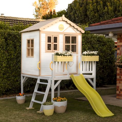 Cottage cubby house, hide and seek kids cubby house, play house, play kitchen hacks, flower boxes, painted pots, diy pots, diy home projects, kids Christmas ideas, cubby house diy, cubby house with slide, kids play area, kids backyard play, toddler play ideas, cubby house sign, Aussie mums, Aussie kids, outdoor kids, play room, play space Kids Outdoor Play Equipment, Kids Cubby, Custom Playhouse, Modern Playhouse, Kids Cubby Houses, Playhouse Kits, Kids Cubbies, Toddler Outdoor, Cubby House