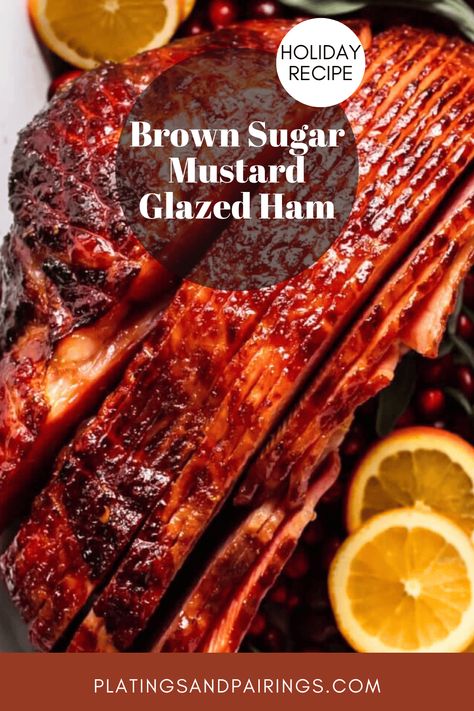 Brown Sugar Mustard Glazed Ham is made with brown sugar, mustard, pineapple, and honey. An easy recipe that's perfect for Christmas or Easter! // Honey // Recipes // Brown sugar honey // Pineapple // Brown sugar // orange // honey mustard rnrnrn Moist Ham, Ham Glaze Recipe Brown Sugar, Mustard Ham Glaze, Ham Seasoning, Mustard Glazed Ham, Brown Sugar Ham, Ham Glaze Brown Sugar, Ham Glaze Recipe, Glazed Ham