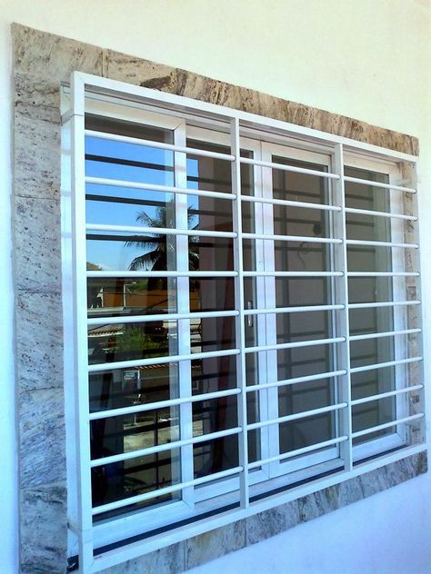 Window Grill Ideas, Fancy Window, Iron Window Grill, Modern Window Design, Modern Window Grill, Home Window Grill Design, Stairs Window, Window Grill Design Modern, Grill Ideas