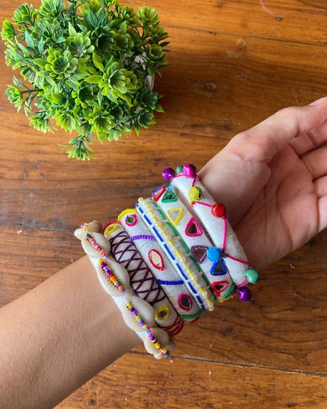 Customized Bangles for Navratri ✨ Clay Wall Art, Clay Wall, Handmade Jewelry Designs, Handmade Jewellery, Jewelry Designs, Handmade Jewelry, Jewelry Design, Bangles, Wall Art