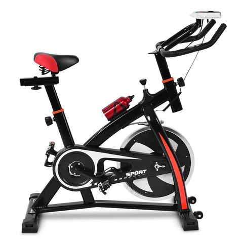 Goplus Adjustable Exercise Bike, Stationary Bike, Indoor Cycle Bike, with Heart Rate Sensors, LCD Display, Professional Exercise Bike for Home and Gym Use ** Check this awesome product by going to the link at the image. (This is an affiliate link) Exercise Bicycle, Quiet Workout, Stationary Bicycle, Indoor Cycling Workouts, Indoor Bike Workouts, Indoor Cycling Bike, Bicycle Workout, Indoor Workout, Bike Trainer