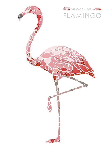 Mosaic pink flamingo Premium Vector | Premium Vector #Freepik #vector #flamingo-bird #pink-flamingo #flamingo #tropical-animals Cd Mosaic, Free Mosaic Patterns, Mosaic Animals, Mosaic Birds, Flamingo Art, Flamingo Pattern, Mosaic Ideas, Stained Glass Crafts, Egg Art