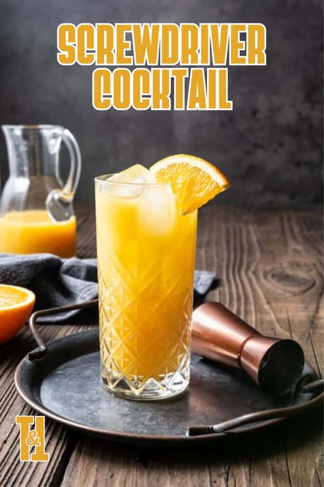 If you’re low on ingredients but in the mood for a good drink, the Screwdriver is the poster child of fast cocktails. Its citrusy flavor is a tasty complement to anything on your plate. Vodka And Orange Juice, Screwdriver Cocktail, Orange Juice And Vodka, Delicious Drinks, Refreshing Cocktails, Summer Cocktails, Classic Cocktails, In The Mood, Orange Juice