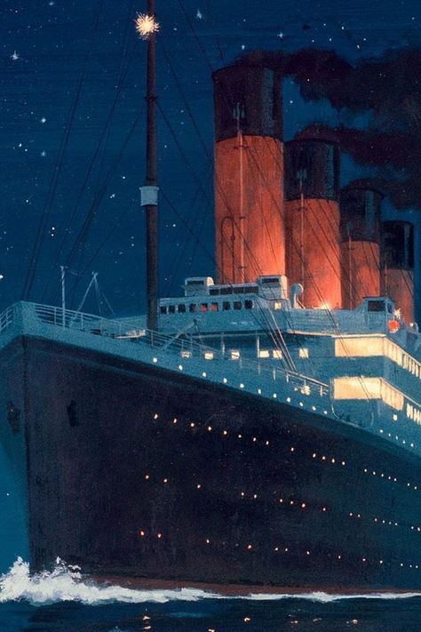 Titanic Titanic Illustration, Space 1999 Ships, Titanic Art, Titanic Photos, Titanic History, Titanic Ship, Friendship Photography, Oil Painting Inspiration, Titanic Movie