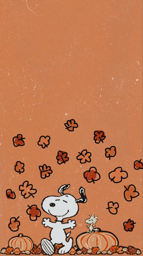 Fall Pictures Aesthetic Wallpaper, Snoopy Pfp Halloween, Fall Wallpapers Cute, Fall Lock Screen Wallpaper Aesthetic, Fall Aesthetic Snoopy, Fall Lockscreen Aesthetic Iphone, Snoopy Fall Pfp, Spooky Snoopy Wallpaper, Fall Time Wallpaper