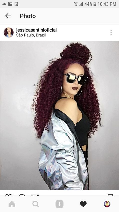 Burgundy Hair Styles, Violet Red Hair, Burgundy Curly Hair, Wedding Hairstyles For Black Women, Hair Shade, Pulp Riot Hair Color, Medium Layered Haircuts, Hair Color Burgundy, Burgundy Hair