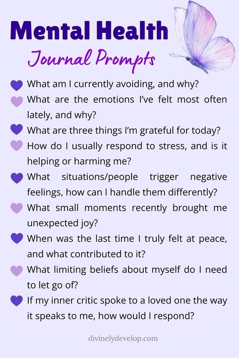 Looking for good journal prompts for mental health and self-discovery? This pin has guided daily and weekly prompts to support your healing journey.   Incorporate mindfulness, reflection, and gratitude into your morning routine, or try shadow work for deeper awareness. Explore positive ways to start your day with bullet-style prompts, which are perfect for mornings. Embrace self-discovery, find balance, and make journaling a key part of your mental health routine. 💜 Journal For Healing Therapy Ideas, Healthy Journal Prompts, Morning Journal Prompts Healing, 365 Journal Prompts For Mental Health, Detachment Journal Prompts, Mental Health Journaling Prompts Ideas, Journaling Ideas For Mental Health, Cbt Journal Prompts, Daily Journal Prompts For Mental Health