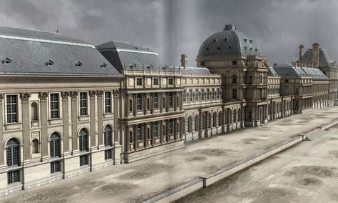 Reconstruction by y Hubert Naudeix from Le Palais des Tuileries (2010) Palace Plan, Tuileries Palace, 1700s France, Palais Versailles, Palais Royale Paris, Palais De Tuileries, Pataudi Palace, Louvre Palace, French Gardens