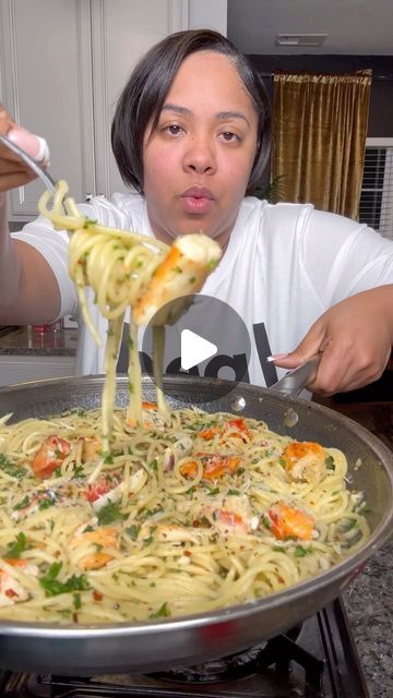 Kimberly Nichols on Instagram: "King Krab scampi pasta for the win!!!! One of my fave meals to make and going to be one of the first I make in Florida! #kimmyskreations #pasta #seafoodrecipes" Homemade Scampi Sauce, Seafood And Pasta Recipes, The Best Shrimp Scampi, Shrimp Salmon Pasta, Seafood Scampi Pasta, Shrimp And Crab Scampi Pasta, Birthday Dinner Meal Ideas, Lump Crab Pasta Recipes, Seafood Meals Dinners