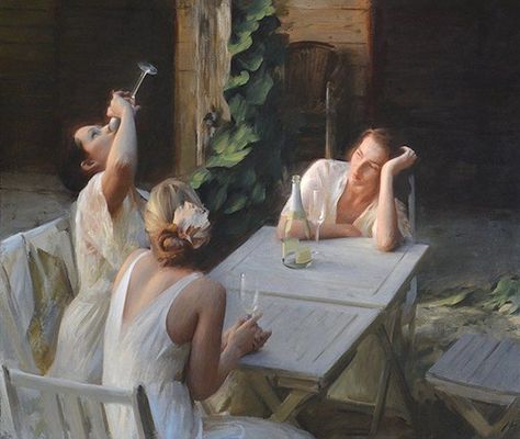 Nick Alm, Champagne Breakfast, Art Mini Toile, Mini Canvas Art, Mini Canvas, Original Oil Painting, Oil On Canvas, Painter, Contemporary Art