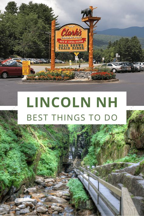 Planning a New England vacation? No matter what time of year it is, there's always something fun to do in Lincoln NH. Check out our list of the area's top activities and see for yourself! Whether you're looking for outdoor activities or indoor fun, we've got you covered. Lincoln Nh Things To Do, Things To Do In Lincoln New Hampshire, Lincoln New Hampshire Things To Do, Lincoln Nh, New England Vacation, Lincoln New Hampshire, England Vacation, White Mountain National Forest, New England States