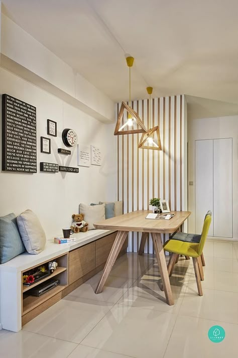 10 Money-Saving Home Décor Ideas If You Have A Tight Budget | Article | Qanvast | Home Design, Renovation, Remodelling & Furnishing… Clever Closet, Inexpensive Home Decor, Table Bench, Affordable Decor, Dining Nook, Affordable Home Decor, Remodel Bedroom, Ikea Hacks, Dining Room Design