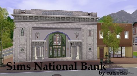 Sims National Bank MTS Sims 3 Houses, Sims 3 Sims, Sims 3 Mods, Record Room, Free Sims, Sims 3 Cc, The Sims 3, Home Icon, Sims 4 Houses