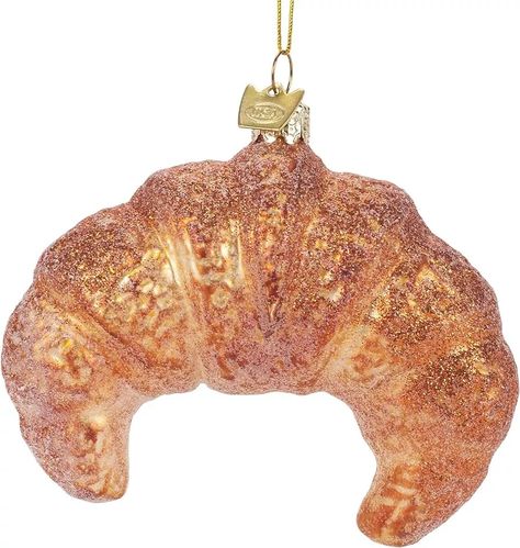 Noble Gems Croissant Glass Christmas Tree Ornament NB1551 | Amazon (US) Beard Ornaments, Glass Theme, Copper Glitter, Old World Christmas Ornaments, Christmas Ships, Blown Glass Christmas Ornaments, Elf House, Glass Christmas Tree Ornaments, Kurt Adler