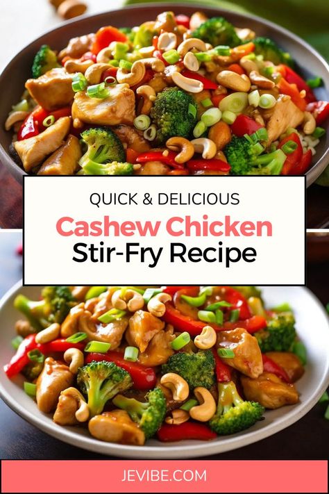 Quick & Delicious: Cashew Chicken Stir-Fry Recipe! 😋🍗