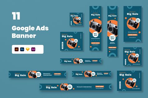 Google Ads Banner, Google Banner Ads, Ads Inspiration, Adwords Banner, Google Banner, Electronics Sale, Ads Banner, Sale Template, Web Ads