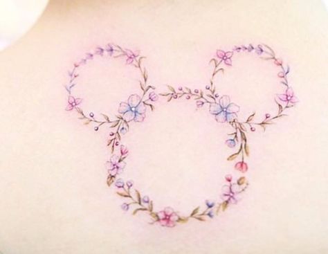 Floral Mickey Tattoo, Disney Tattoos Mickey, Disney Art Diy, Mickey Tattoo, Mickey Mouse Tattoo, Disney Sleeve Tattoos, Small Matching Tattoos, Balloon Tattoo, Disney Sleeve