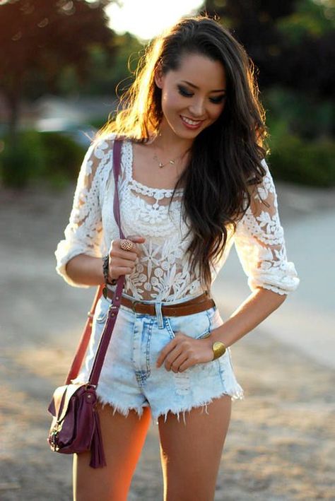 Lace Blouse Giveaway Street Outfits, Looks Pinterest, Wilde Westen, Summer Tunics, Indie Outfits, 2014 Fashion, Summer 2014, Spring Summer Outfits, Fashion Killa