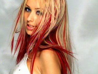 Christina Aguilera, Come on Over, Baby...used to always want that hair style! should i bring it back? lol Christina Aguilera Red Hair, Blonde Hair Red Streaks, Christina Aguilera Hair, Red And Blonde Hair, Pinwheel Hair Color, Red And Blonde, Hair Stripping, Red Streaks, Red Blonde Hair