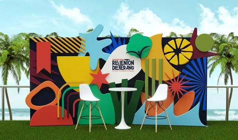 Set design for Reventón de Verano, Miami 2021 Experiential Marketing Events, Olympic Theme Party, Experiential Graphic Design, Event Booth Design, Corporate Events Decoration, Event Booth, Experiential Marketing, Exhibition Stand Design, Event Branding