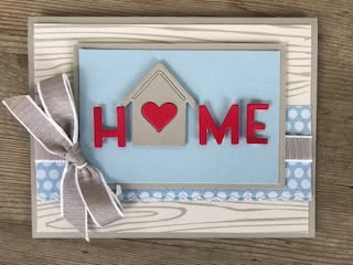 Housewarming Cards Handmade, Coming Home Stampin Up Cards, Homemade Housewarming Card, Stampin Up New Home Cards, Diy Cards For New Home, Welcome Home Card Ideas, Handmade New Home Cards Ideas, New Home Card Ideas, Stampin Up Coming Home Cards