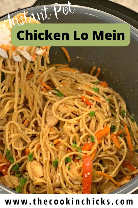 One Pot Chicken Lo Mein, Chow Mein Instant Pot, Chinese Chicken Instant Pot, Chicken Lo Mein Recipe Instant Pot, Asian Chicken Instant Pot, Instant Pot Chicken Chow Mein, Instapot Lo Mein, Chicken Stir Fry Instant Pot, Crock Pot Lo Mein