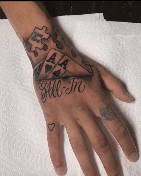 Neymar Heart Hand, Hand Tattoos For Guys Ideas Design, Simple Hand Tattoos For Guys, Easy Hand Tattoos, Neymar Tattoo, Finger Tattoos For Men, Bape Art, Card Tattoos, Neymar Jr Tattoos