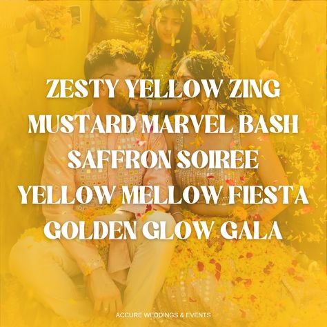 💛 Spice up your Haldi ceremony with a name that’s as unique as your love story! 🌼

We’ve got a list of fun and unique Haldi function names that will make your celebration stand out! 🥳

Swipe through and pick your favorite, then share it with your fam and friends to get the hype going. 💛 Whether you’re going for traditional vibes or something totally quirky, these names will bring your Haldi to life. ✨

.
.

[Haldi names, Haldi unique names, Haldi function names, Haldi ceremony] Haldi Function, Haldi Ceremony, Wedding Function, Unique Names, The Hype, Spice Up, Wedding Events, Spice Things Up, Love Story