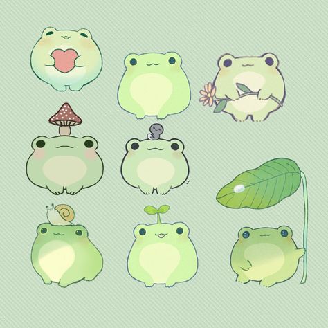 Cute Frog Pictures Cartoon, Cute Funny Frog Drawings, Chibi Frog Drawing, Toad Drawing Cute, Watercolor Frog Cute, Cute Frog Character, Frog Outfit Drawing, Cute Frog Drawing Cartoons, Frog Couple Drawing