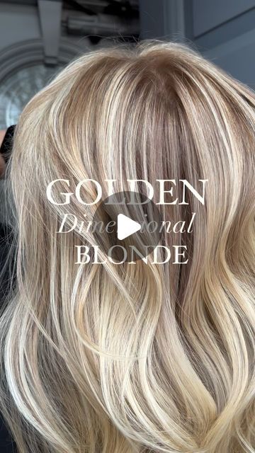 Blonde Brown Mix Hair, Cool Blonde Lowlights, Golden Blonde Formula, Golden Blonde Hair With Lowlights, Warm Lowlights For Blondes, Highlight And Lowlights Blonde, Champagne Blonde Balayage, Root Melt Blonde, Toning Blonde Hair