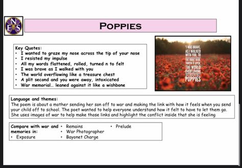 Revision English, Poppies Poem, Gcse Poems, Revision Help, English Gcse Revision, English Gcse, Literature Notes, English Literature Notes, English Poems