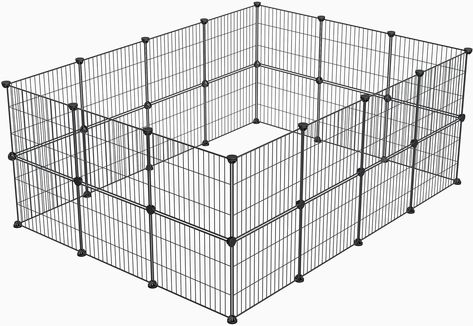 Amazon.com : LURIVA DIY Small Animal Pet Playpen, Guinea Pig Cages, Rabbit Playpen, Dog/Puppy Playpen, Indoor Portable Metal Wire Yard Fence, 15 X 12 Inch, 12 Panels, Black : Pet Supplies Rabbit Playpen, Guinea Pig Cages, Puppy Playpen, Yard Fence, Pet Playpen, Guinea Pig Cage, Guinea Pig, Metal Wire, Dog Puppy