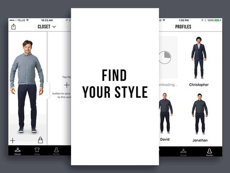 Klothed App - Try On Outfits designed by Amanda Somers for MindSea. Connect with them on Dribbble; the global community for designers and creative professionals. Virtual Try On Clothes, Closet App, App Ideas, Types Of Social Media, Quote Template, Grafic Design, Learning Design, Tech Fashion, Graphic Elements