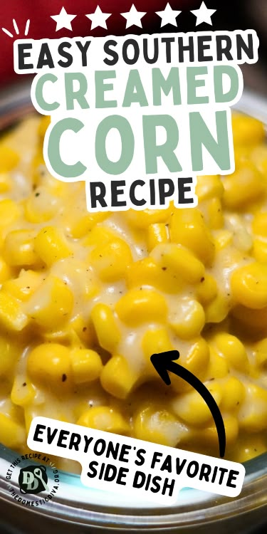 How to make creamed corn from scratch using just 5 ingredients. Easy creamed corn made on a stovetop not baked in an oven or made in a crock pot. Frozen corn kernels (or canned corn), butter, flour, milk, and a bit of sugar is all you need to make the best side dish recipe for dinner. This creamed corn recipe is sure to be everyone's favorite Thanksgiving side dish. Cream style corn the southern way without heavy cream, Jiffy cornbread mix, cream cheese, or parmesan cheese. Homemade Creamed Corn, Homemade Cream Corn, Vegetable Recipes For Kids, Slow Cooker Creamed Corn, Corn Side, Salty Side Dish, Corn Recipes Side Dishes, Cream Cheese Corn, Corn Side Dish