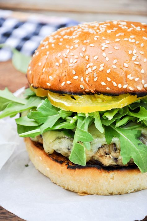 Cali Turkey Burgers – 2 Ways! | California Grown Red Leaf Lettuce, Chipotle Aioli, Carmelized Onions, Aioli Recipe, Grilled Turkey, Red Onion Salad, Bleu Cheese, Fresh Avocado, Adobo Sauce