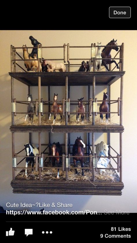 For storage in room for the toys... Cute! Breyer Horse Storage, Horses Room Ideas Bedrooms, Rooms Cute, Horse Girls Bedroom, Horse Room Decor, Horse Themed Bedrooms, Horse Bedroom, Storage Toys, Cowgirl Room