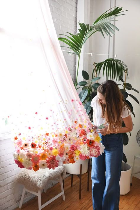 Future Room, Floral Room, Decor Flowers, Flower Bomb, Floral Curtains, Diy Curtains, New Room, Faux Flowers, Room Diy