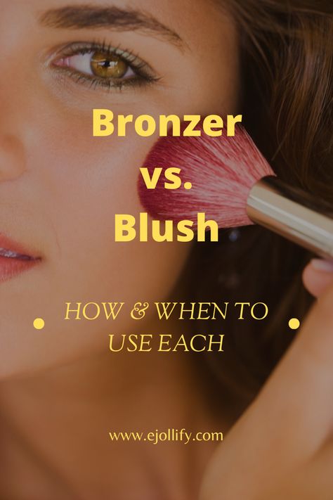 Bronzer vs. Blush: How To Apply & When To Use & Where To Use Where To Put Powder Bronzer, Bronzer Vs Blush, Blush Bronzer Placement, Where To Apply Bronzer And Blush, Bronzer As Blush, Bronzer And Blush Application, Bronzer And Blush Placement, How To Wear Bronzer, Where Does Bronzer Go On Your Face