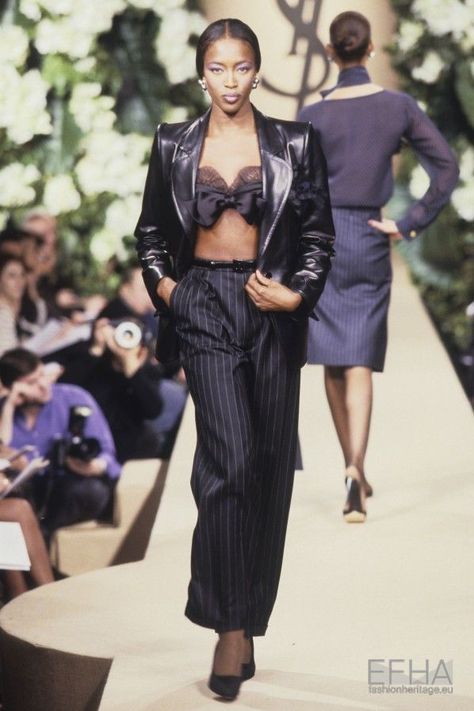 Yves Saint Laurent Aesthetic, Saint Laurent Outfit, Saint Laurent Aesthetic, Yves Saint Laurant, 1999 Fashion, Black Supermodels, Yves Saint Laurent Dress, Yves Saint Laurent Couture, Saint Laurent Fashion