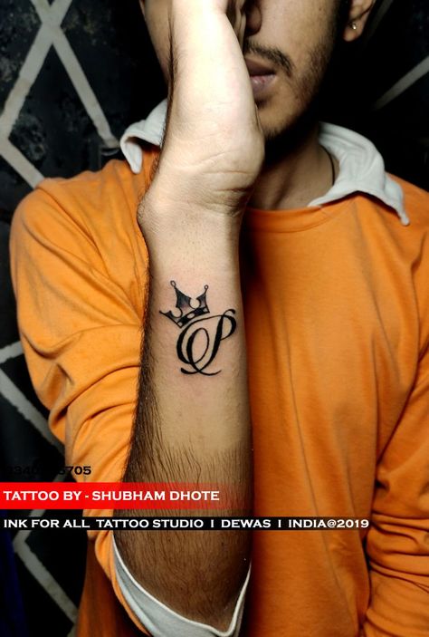 P Name Tattoo, P Name, P Tattoo, Crown Tattoo, Name Tattoo, All Tattoos, Tattoo Studio, Fish Tattoos, Jesus Fish Tattoo